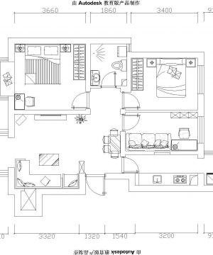 2023家装三室一厅平面图