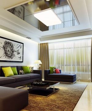 2025精品现代风格客厅吊顶设计效果图欣赏