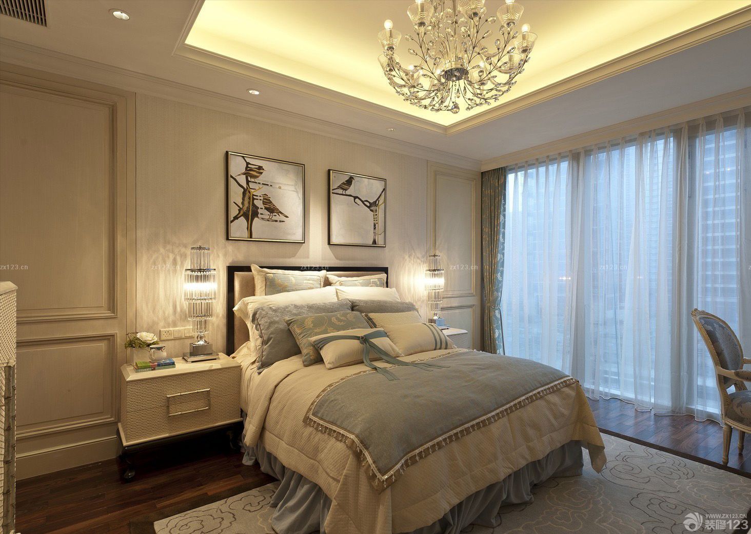 2025美式卧室吊顶装修效果图片