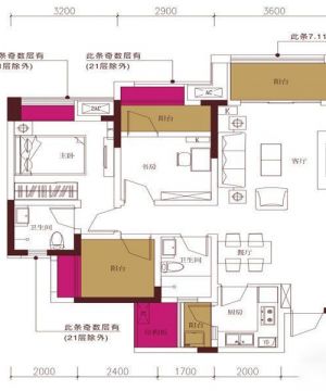 2023家装三室两厅两卫平面图片大全