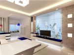 三室二厅样板房艺术瓷砖电视背景墙装修效果图片欣赏