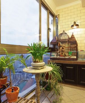 温馨家居阳台瓷砖装修实景图欣赏