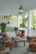 2025田园风格阳台吊顶装修设计案例