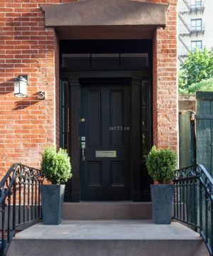 最新自建别墅门口设计实景图