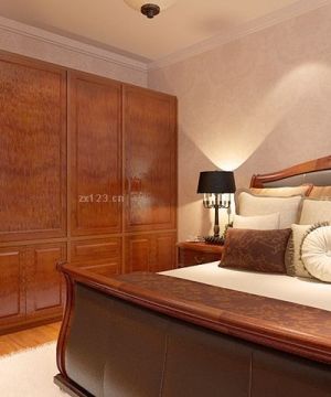 新房卧室美式古典实木家具装修效果图