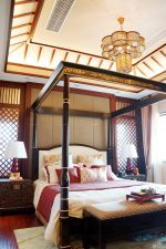 家装卧室东南亚风格吊灯设计样板房欣赏