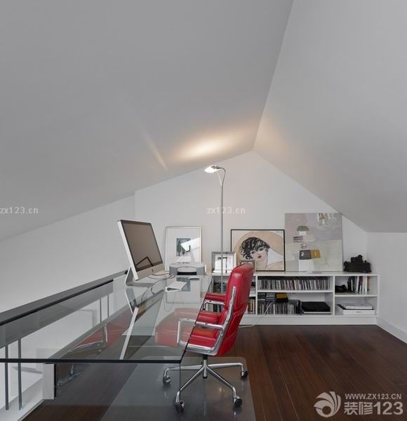 阁楼家装7平米书房装修设计实景图大全