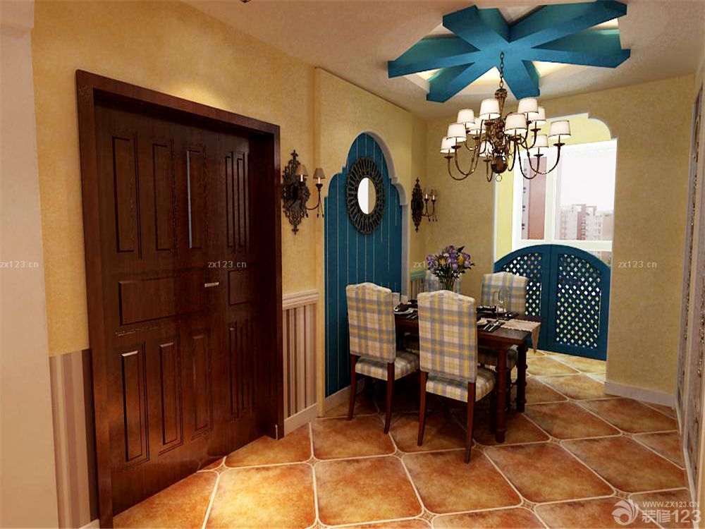 家庭室内棕色门框装修样板房大全_设计456装修效果图