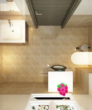 最新70平米房子卫生间瓷砖装修样板间