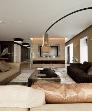 最新家庭客厅微晶石瓷砖背景墙设计案例大全