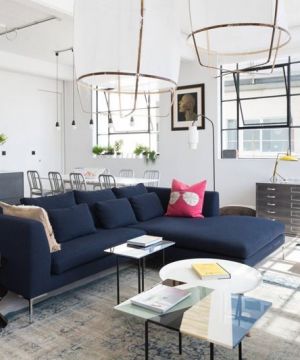 最新现代北欧风格客厅沙发摆放效果图片