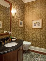 新古典风格家庭卫生间壁纸装修效果图