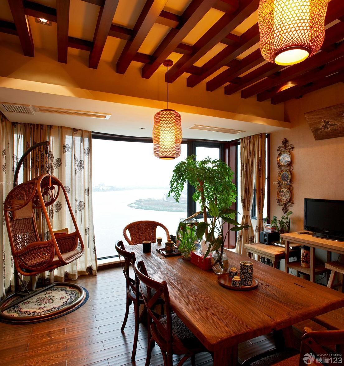 饭厅木质吊顶设计图