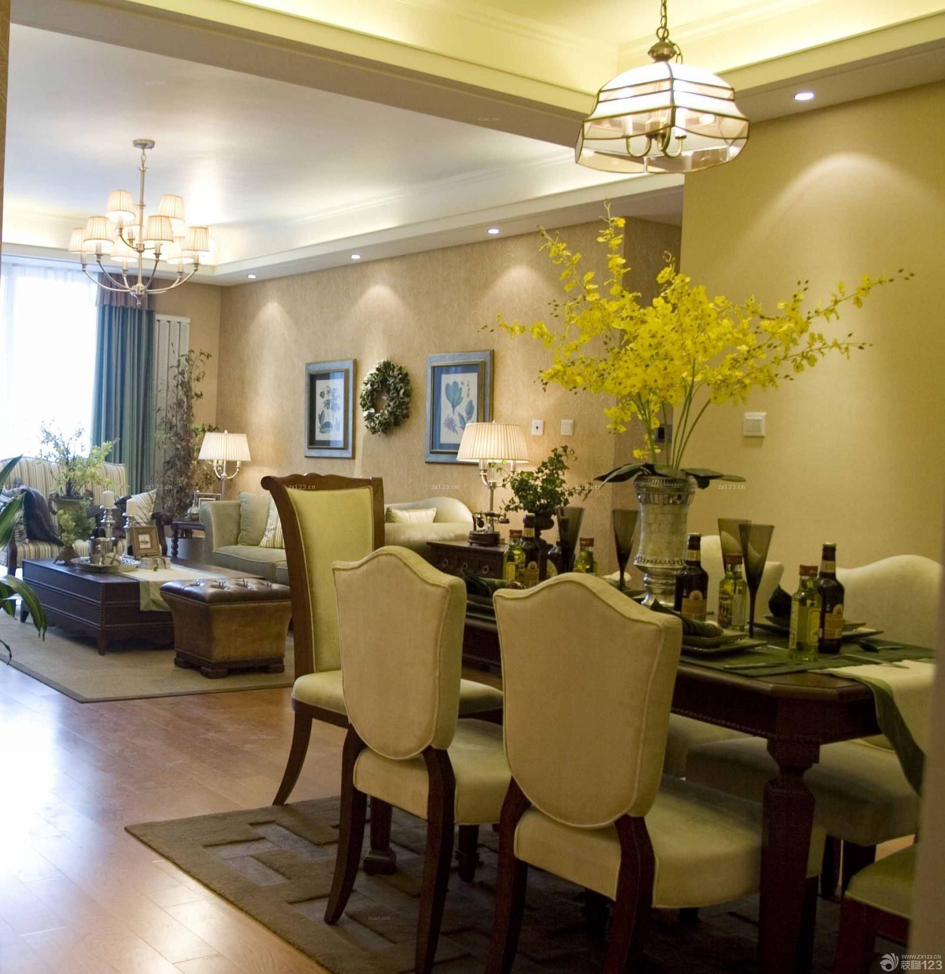 100平米房屋家装饭厅吊顶设计效果图