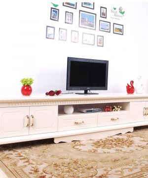 两室一厅客厅韩式田园风格电视柜设计图