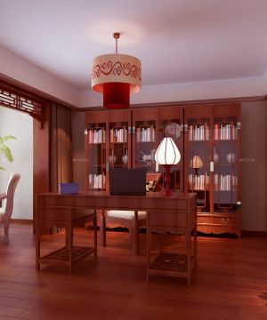 中式新古典风格书房家具设计图片欣赏