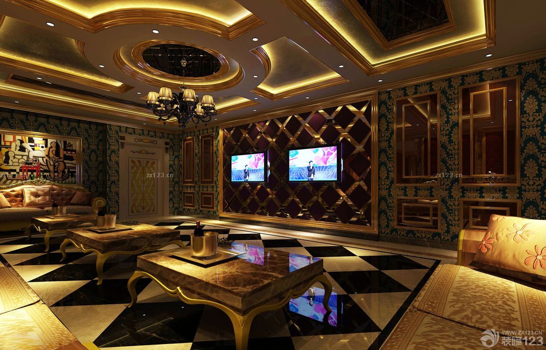 欧式ktv大理石茶几装饰效果图片大全
