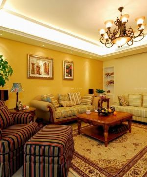 农村小户型别墅美式沙发混搭装修图片大全