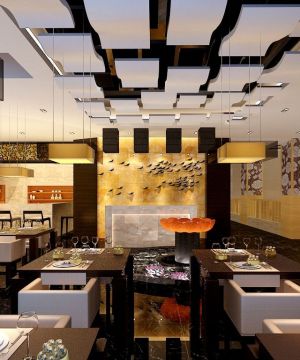混搭风格日式餐厅设计装修效果图片