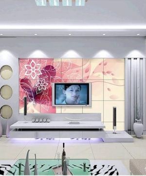 2023最新现代家居艺术瓷砖电视背景墙装修图片
