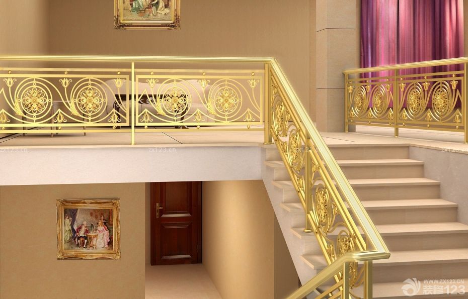 世界上最豪华别墅室内阁楼楼梯设计图片大全