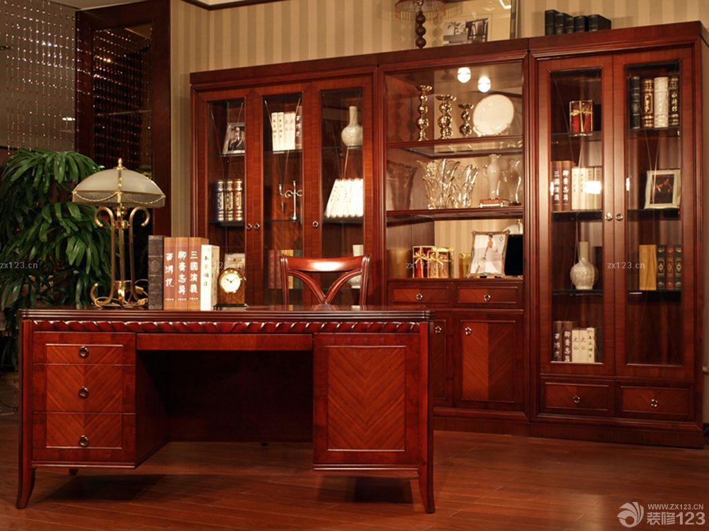 奢华古典书桌装修设计效果图大全2025