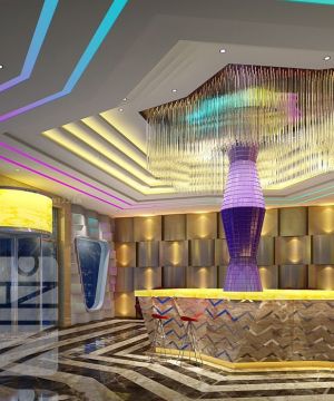 ktv灯光设计吧台吊顶效果图大全2025