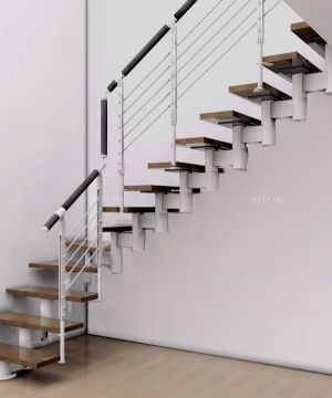 家装现代风格不锈钢楼梯立柱效果图   