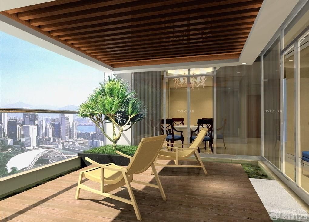 2025简约风格阁楼露台装修图片