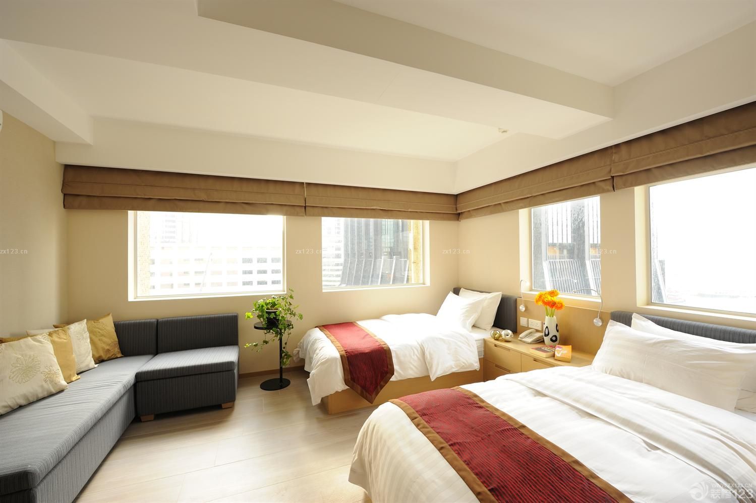 小户型酒店式公寓标间设计图片_设计456装修效果图