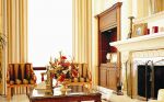 仿古客厅金色壁纸装修设计大全