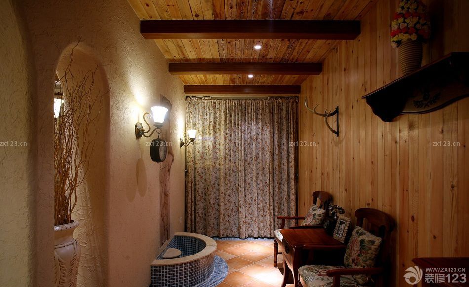 2025东南亚风格室内封闭阳台装修样板间大全