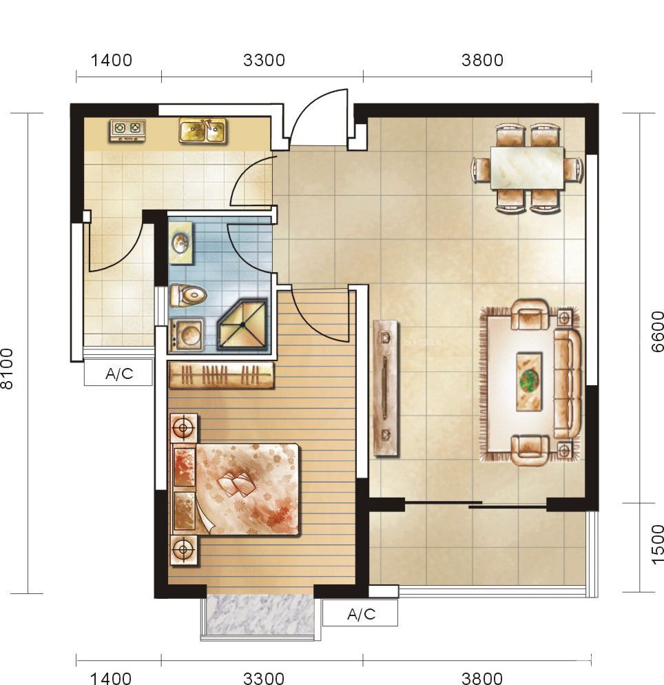 温馨70平米小户型平面图设计大全2025