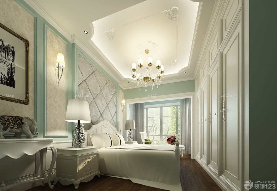 2025美式家装卧室吊顶装修效果图