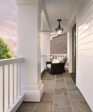 2025最新美式风格别墅半封闭阳台装修效果图