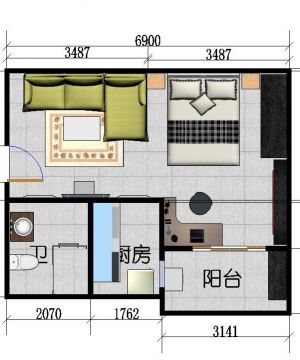 2023经典70平米小户型平面图大全