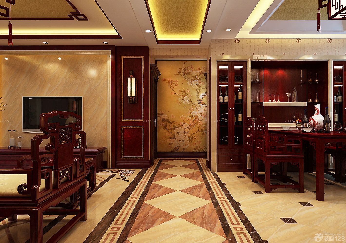 中式酒柜设计图片大全