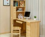 最新中式家具转角电脑桌书柜组合装修效果图欣赏