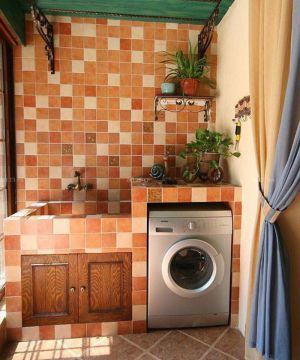 室内洗衣机生活阳台设计大全欣赏2025