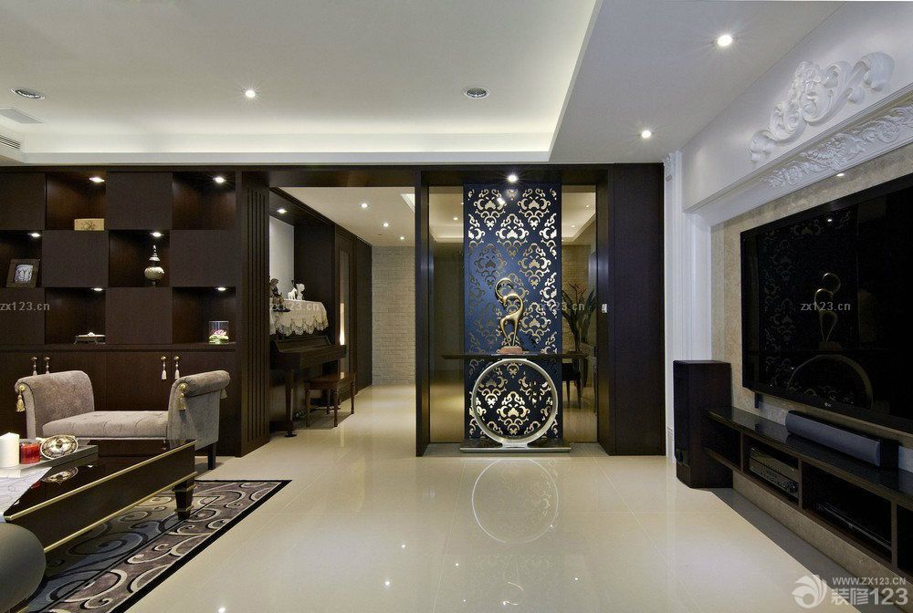 大客厅玄关屏风隔断设计效果图