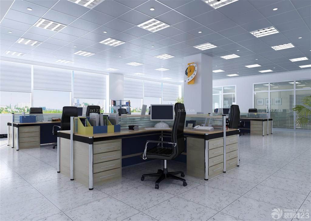 办公桌摆放设计效果图大全赏析2025