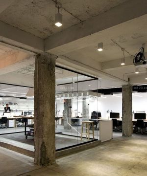 室内现代办公室设计背景墙装修效果图2025