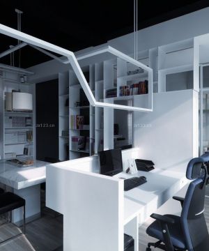 现代办公室设计吊顶装饰品效果图大全2023