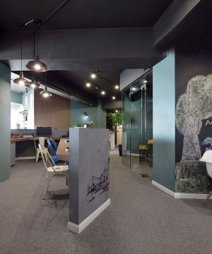 现代办公室设计会议室背景墙装修效果图欣赏2023