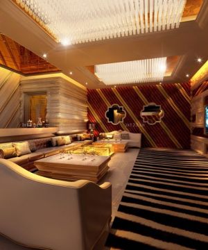 2025最新ktv包厢吊顶设计装修效果图片大全 