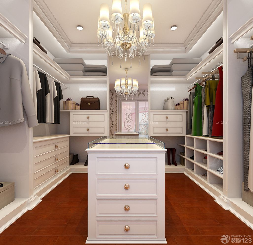 衣帽间多功能组合柜设计图片大全