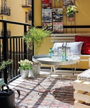 最新50平米房子小户型景观阳台装修效果图