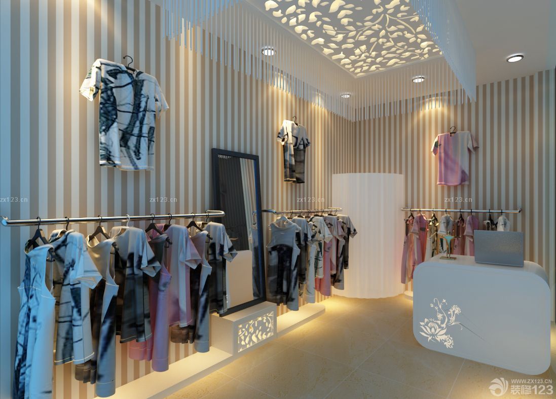 私营10平米服装店装修效果图大全欣赏2025