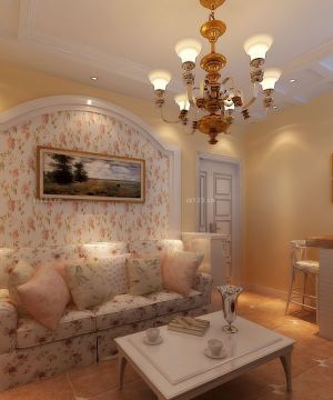 2025经典二室一厅客厅吊顶设计效果图