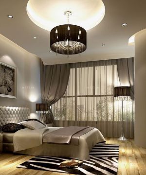最新现代感超强的小户型卧室纱帘装饰效果图欣赏